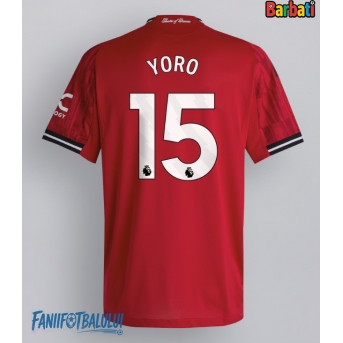 Manchester United Leny Yoro #15 Tricou Fotbal Replică 2025-26 Barbati Acasa